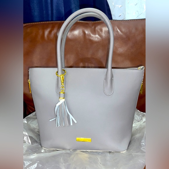JOY & IMAN Fashionably Functional Leather Pop Tote (BRAND NEW) - Picture 7 of 15
